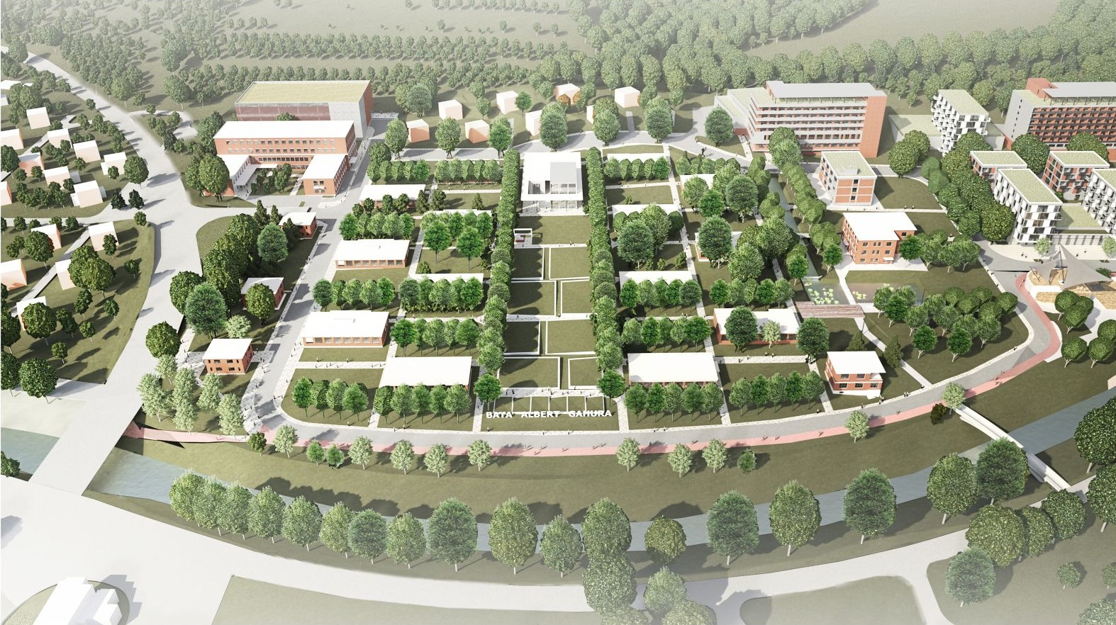 ​​Urban concept for the use of the KNTB area in Zlín - 1st place