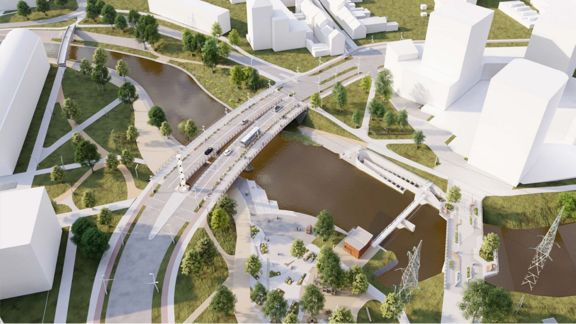 A new bridge over the Svitava river in Brno - 2nd place