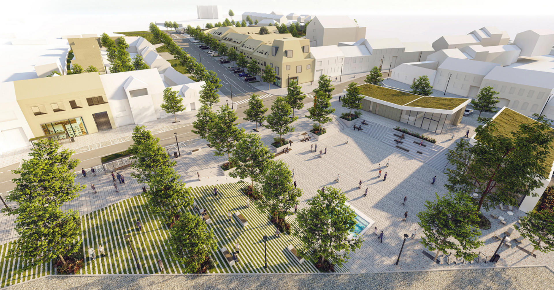 The square Náměstí Karla IV. in Brno - Líšeň - 1st place