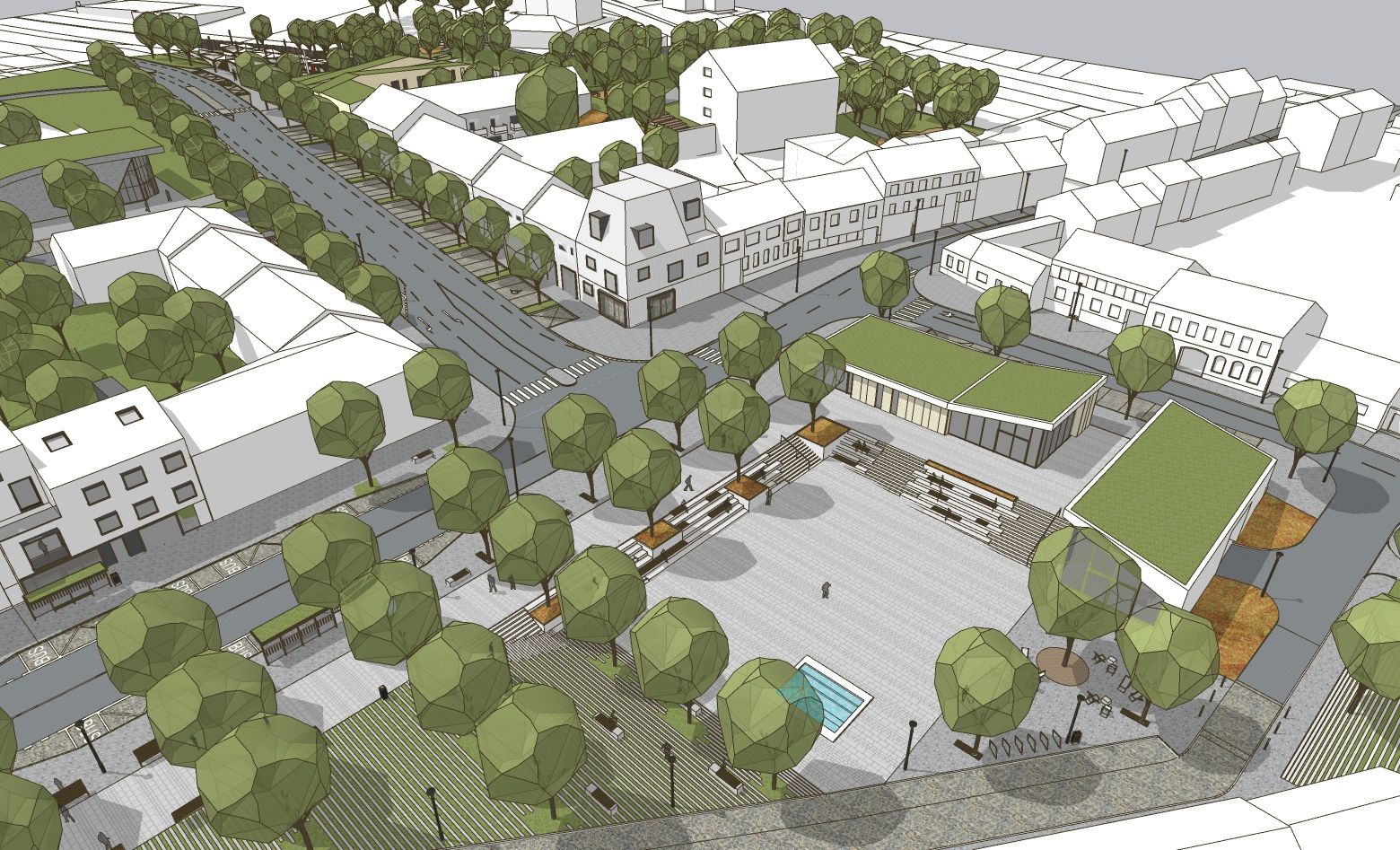 The square Náměstí Karla IV. in Brno - Líšeň